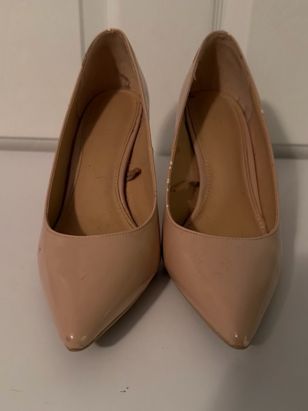 Old Navy Nude Patent Pointed-Toe Pumps